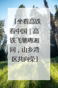 坐着高铁看中国｜高铁飞驰粤湘间，山乡湾区共向荣