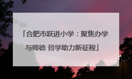 合肥市跃进小学：聚焦办学与师德 督学助力新征程