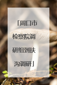 周口市检察院调研组到扶沟调研