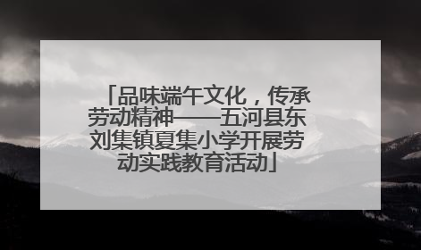 品味端午文化，传承劳动精神——五河县东刘集镇夏集小学开展劳动实践教育活动