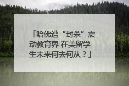 哈佛遭“封杀”震动教育界 在美留学生未来何去何从？