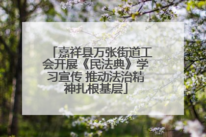 嘉祥县万张街道工会开展《民法典》学习宣传 推动法治精神扎根基层