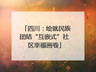四川：绘就民族团结“互嵌式”社区幸福画卷