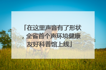 在这里声音有了形状，全省首个声环境健康友好科普馆上线