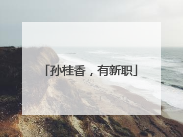 孙桂香，有新职