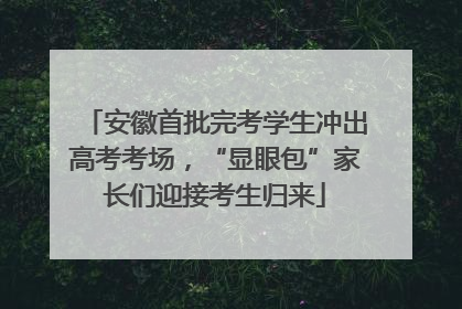 安徽首批完考学生冲出高考考场，“显眼包”家长们迎接考生归来