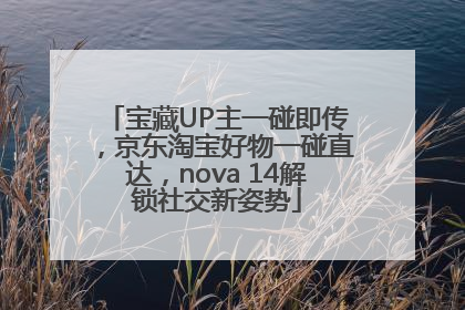 宝藏UP主一碰即传，京东淘宝好物一碰直达，nova 14解锁社交新姿势