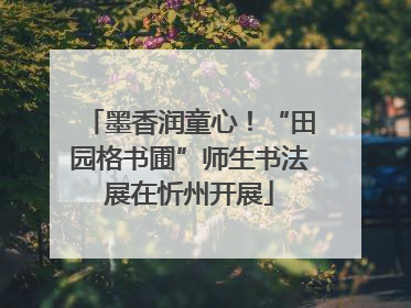 墨香润童心！“田园格书圃”师生书法展在忻州开展