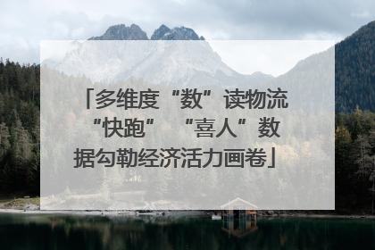 多维度“数”读物流“快跑” “喜人”数据勾勒经济活力画卷