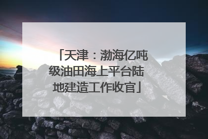 天津：渤海亿吨级油田海上平台陆地建造工作收官