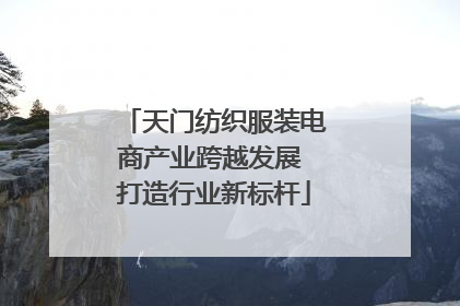 天门纺织服装电商产业跨越发展 打造行业新标杆