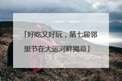 好吃又好玩，第七届邻里节在大运河畔揭幕