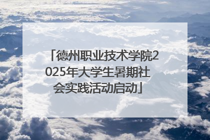 德州职业技术学院2025年大学生暑期社会实践活动启动