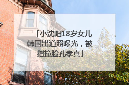小沈阳18岁女儿韩国出道照曝光，被指撞脸孔孝真