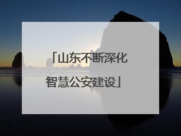 山东不断深化智慧公安建设