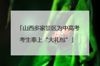 山西多家景区为中高考考生奉上“大礼包”
