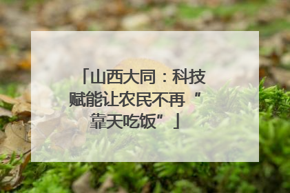 山西大同：科技赋能让农民不再“靠天吃饭”
