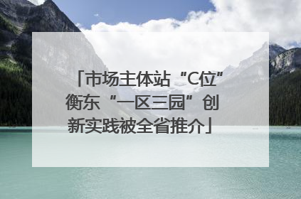 市场主体站“C位” 衡东“一区三园”创新实践被全省推介