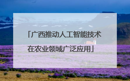广西推动人工智能技术在农业领域广泛应用