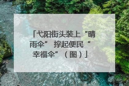 弋阳街头装上“晴雨伞” 撑起便民“幸福伞”（图）