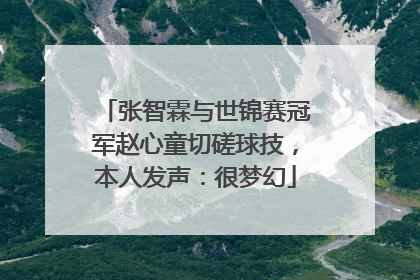 张智霖与世锦赛冠军赵心童切磋球技，本人发声：很梦幻