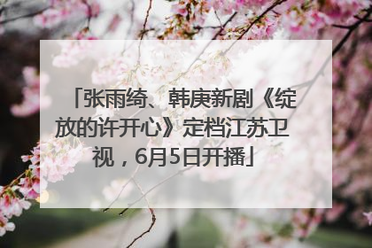 张雨绮、韩庚新剧《绽放的许开心》定档江苏卫视，6月5日开播