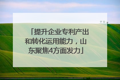 提升企业专利产出和转化运用能力，山东聚焦4方面发力