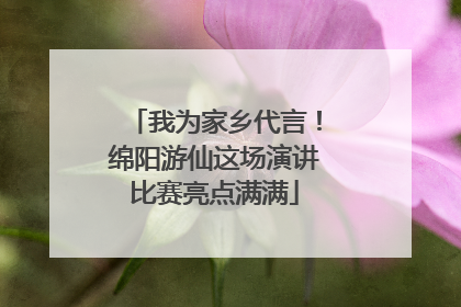 我为家乡代言！绵阳游仙这场演讲比赛亮点满满