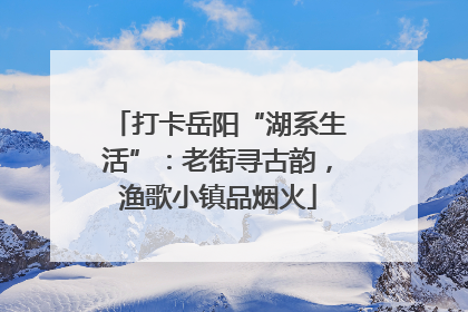 打卡岳阳“湖系生活”：老街寻古韵，渔歌小镇品烟火