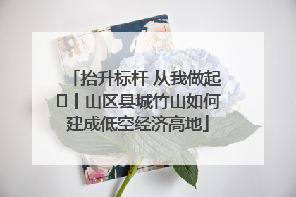 抬升标杆 从我做起⑭丨山区县城竹山如何建成低空经济高地