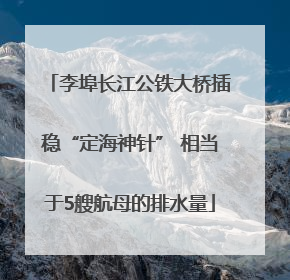 李埠长江公铁大桥插稳“定海神针” 相当于5艘航母的排水量