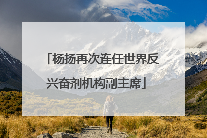 杨扬再次连任世界反兴奋剂机构副主席