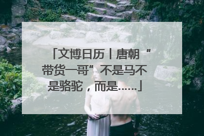 文博日历丨唐朝“带货一哥”不是马不是骆驼，而是……
