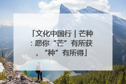 文化中国行｜芒种：愿你“芒”有所获，“种”有所得