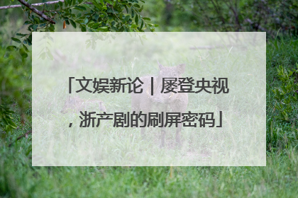 文娱新论｜屡登央视，浙产剧的刷屏密码