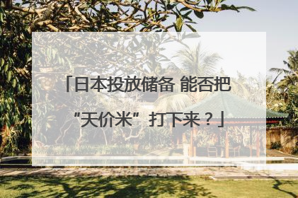 日本投放储备 能否把“天价米”打下来？