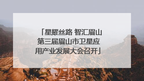 星耀丝路 智汇眉山 第三届眉山市卫星应用产业发展大会召开