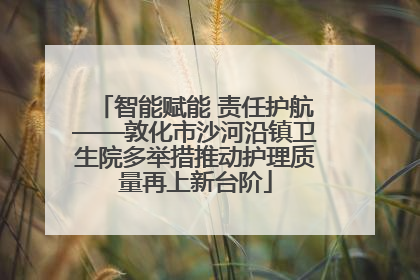 智能赋能 责任护航——敦化市沙河沿镇卫生院多举措推动护理质量再上新台阶