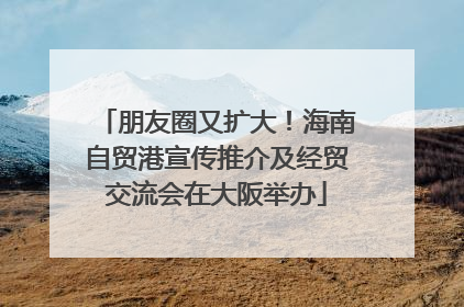 朋友圈又扩大！海南自贸港宣传推介及经贸交流会在大阪举办