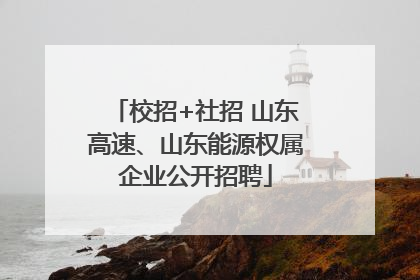 校招+社招 山东高速、山东能源权属企业公开招聘
