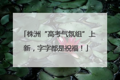 株洲“高考气氛组”上新，字字都是祝福！