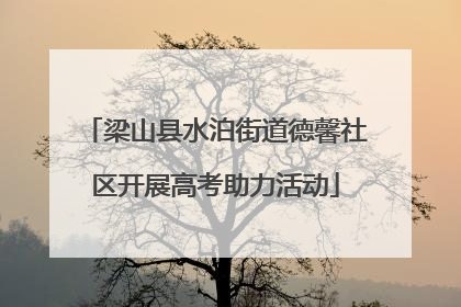 梁山县水泊街道德馨社区开展高考助力活动
