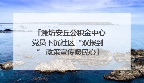 潍坊安丘公积金中心党员下沉社区“双报到” 政策宣传暖民心