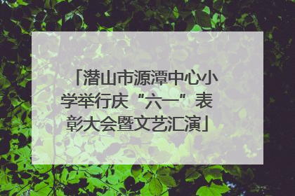 潜山市源潭中心小学举行庆“六一”表彰大会暨文艺汇演