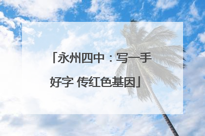 永州四中：写一手好字 传红色基因