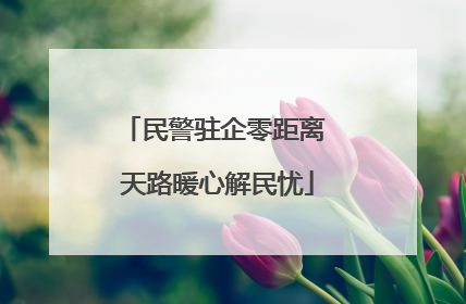 民警驻企零距离 天路暖心解民忧