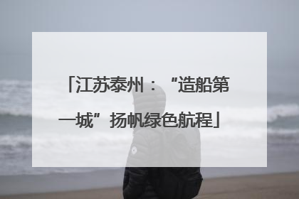 江苏泰州：“造船第一城”扬帆绿色航程