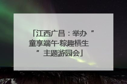 江西广昌：举办“童享端午·粽趣横生”主题游园会