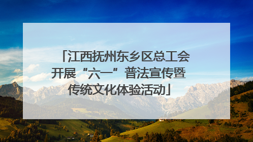 江西抚州东乡区总工会开展“六一”普法宣传暨传统文化体验活动