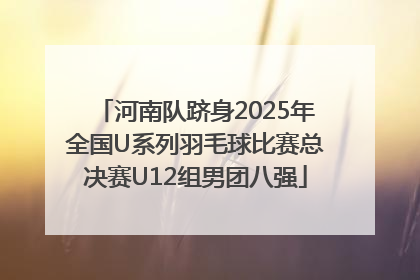 河南队跻身2025年全国U系列羽毛球比赛总决赛U12组男团八强